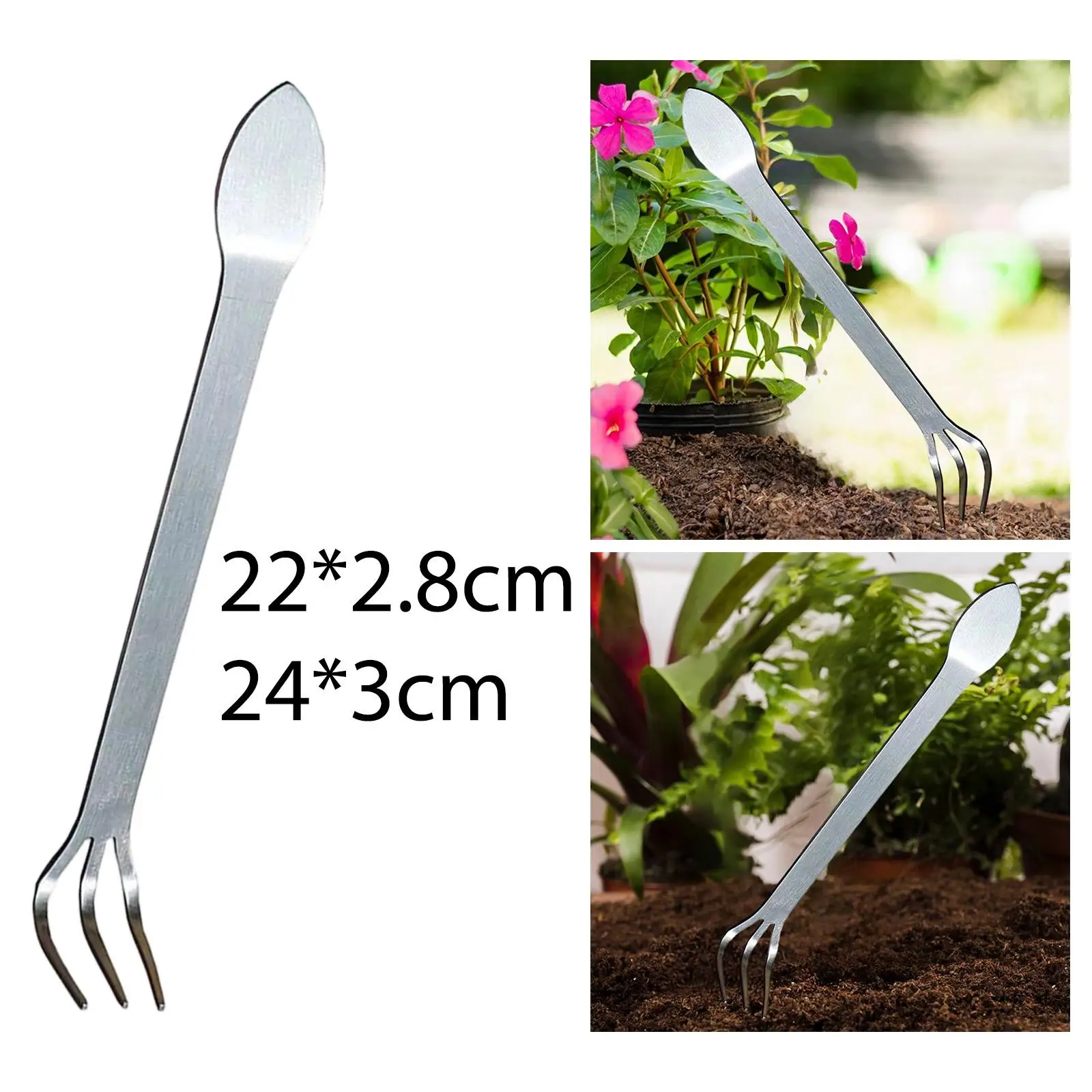 

Садовый культиватор Garden Roots Rake из нержавеющей стали с лопаткой для рыхления почвы и ухода за газоном
