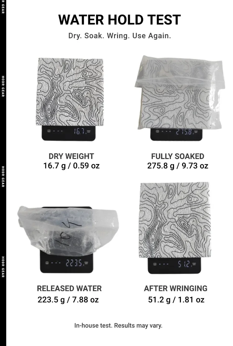 [HODRGEAR] Zelt-Kondensationsschwamm – Ultraleichter 16,7g Zelluloseschwamm 15×15cm zum Abwischen und Wiederverwenden für Zelte, Planen, Kochgeschirr – Detail 7