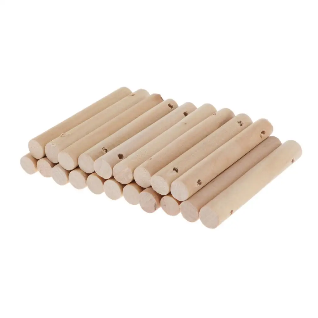 2-4pack 20 Pieces Round Wooden Stick DIY Unfinished Wood Crafts Making 7x1cm