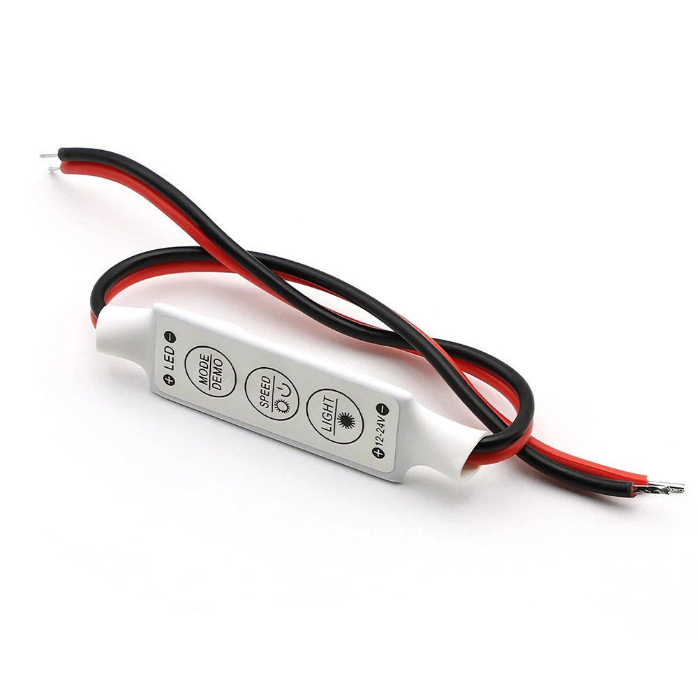 1pcs DC 12V 24V 3*4A Mini Led Controller Dimmer Driver to Control Single Color Led Strip Light SMD 2835 3528 5050 5630 3014