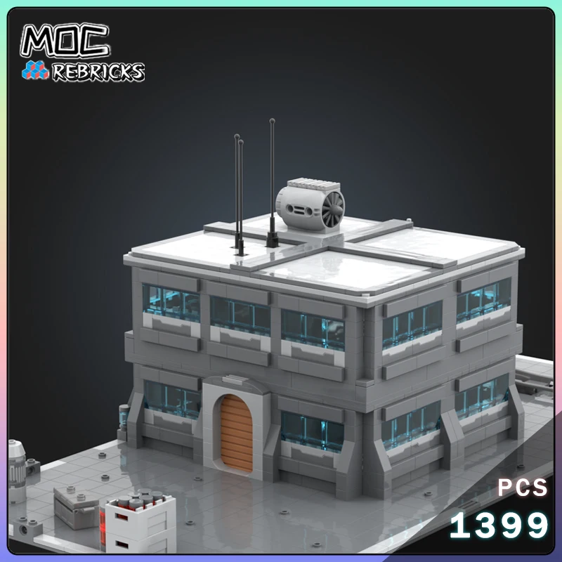 Interstellar Battle Modular Warehouse Model MOC-192209 Space Architecture Building Blocks Toy Children's Collection Bricks