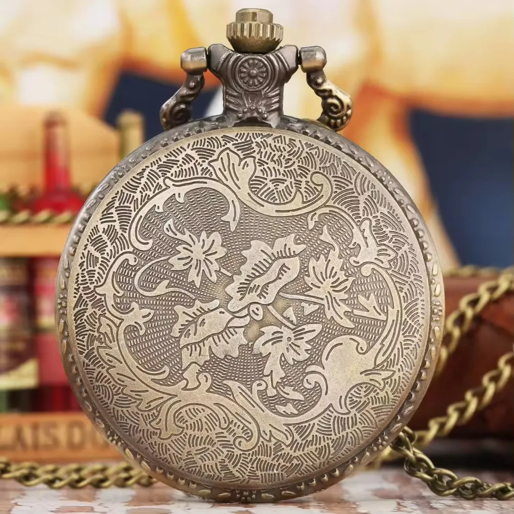 Vintage Animal Steampunk Gift Necklace Pendant Jewelry Accessories Zodiac Snake Quartz Pocket Watch With Chain