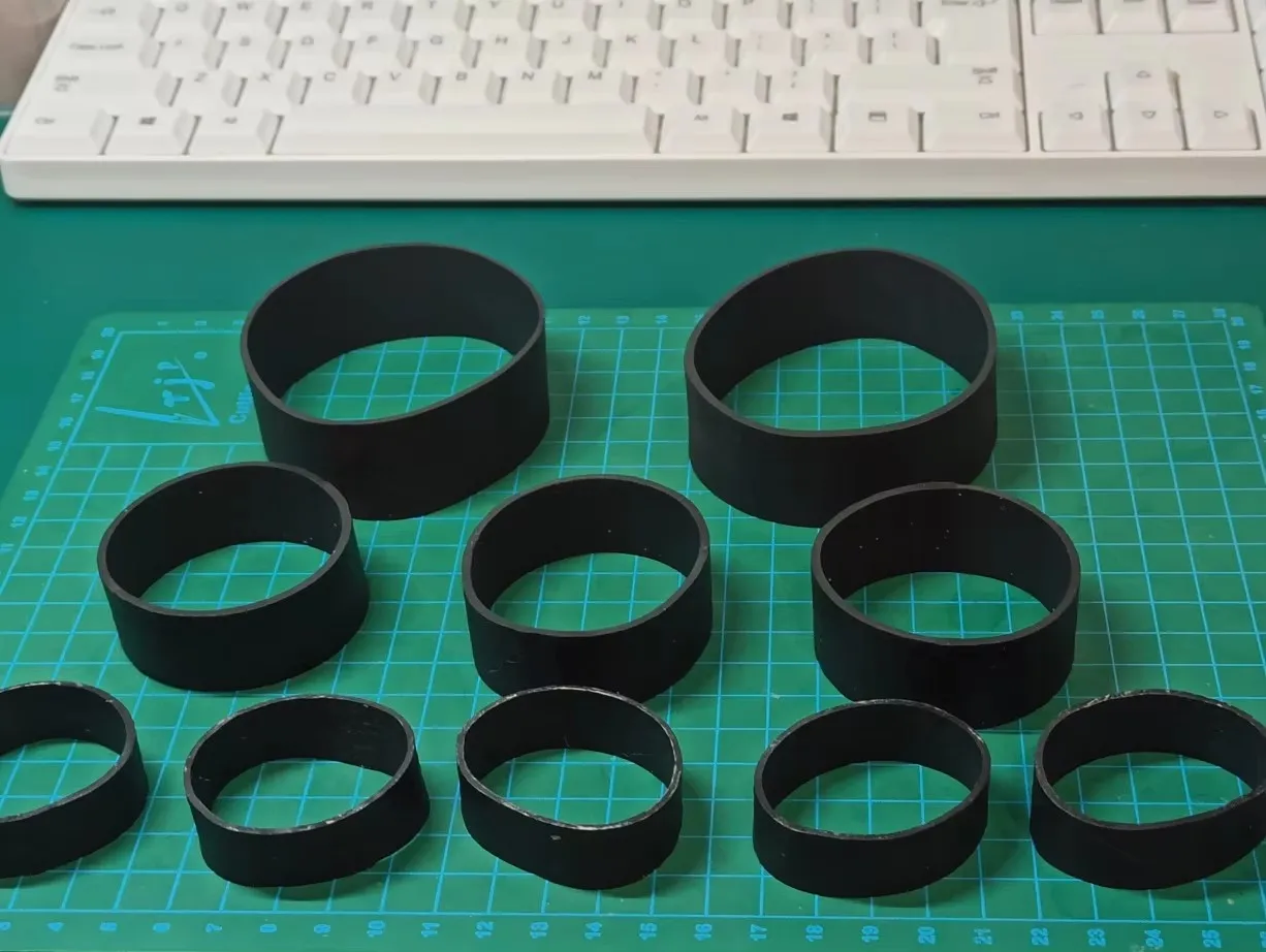 10Pcs Durable Strong Wide Black Rubber Bands For Parcel Packing Packaging