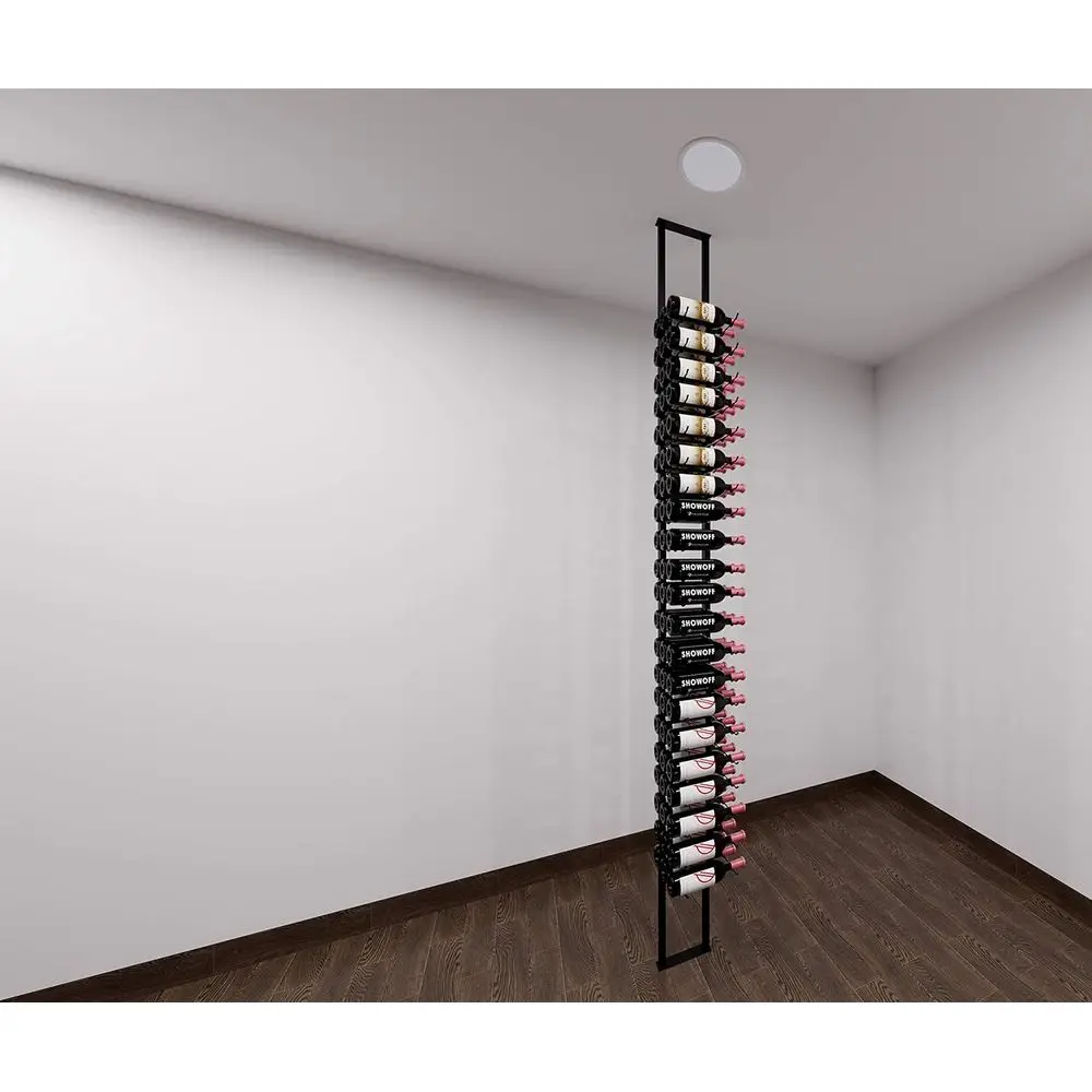 

Винная полка серии W, односторонняя, на 63 бутылки, матовый черный цвет. Стильное хранилище для вина с дизайном для этикеток.