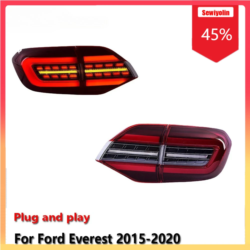 

Автомобильный светодиодный задний фонарь, автомобильные детали для Ford Everest 2015-2020, авто противотуманные DRL, стоп-сигнал, указатель поворота, Plug and Play
