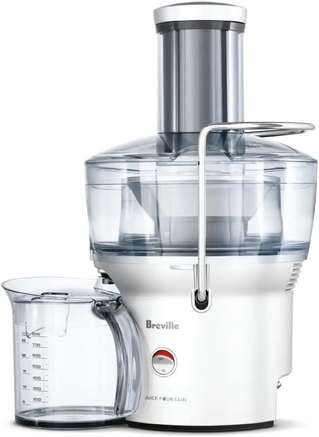 the Juice Fountain Compact Juicer, 10" x 10.5" x 16", Silver
