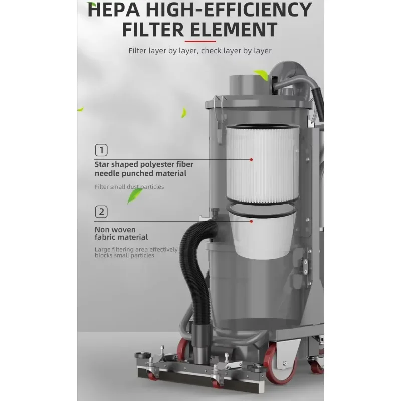 

【2026】380V General High Power Efficient Industrial Vacuum Cleaner for Factory Warehouse Workshops 3000w Power 80Liter Dust Colle