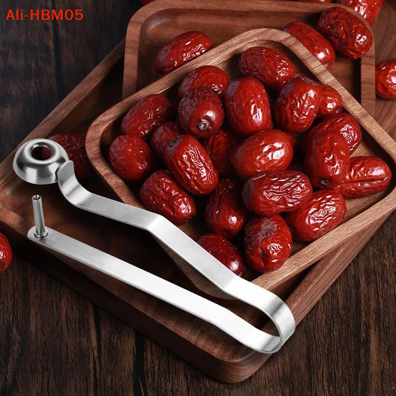 (HB05)Stainless Steel Cherry Seed Remover Cutter Gadgets Vegetable Tool Apples Red Dates Corers Twist Fruit Core Remove Pit - view 6