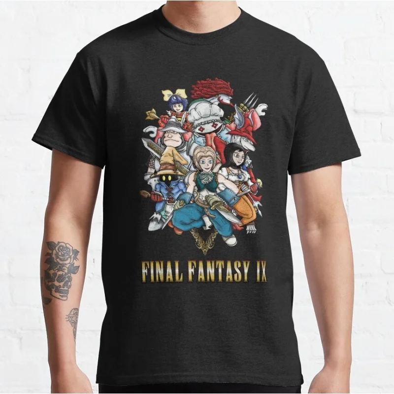 Camiseta de regalo Final Fantasy IX Heroes para jugadores de RPG, camiseta estampada 100% de algodón, ropa gráfica de manga corta para hombre, tops de todas las tallas