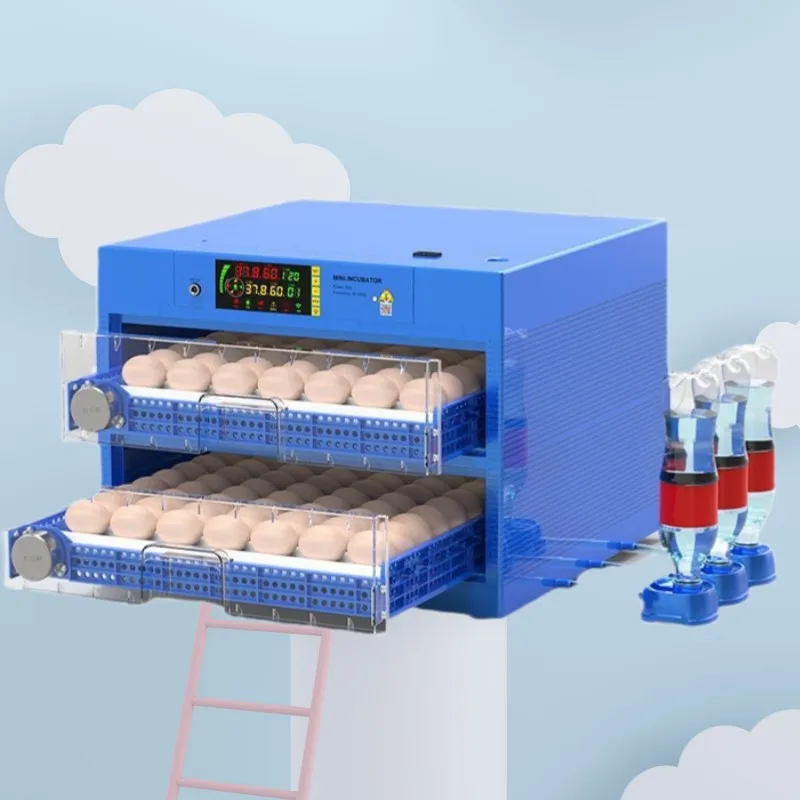 132 Eggs Incubator Digita Mini Automatie Incubatores Fully Automatic Farm Hatching Machine Chicken Goose Pigeon Hatchery Brooder