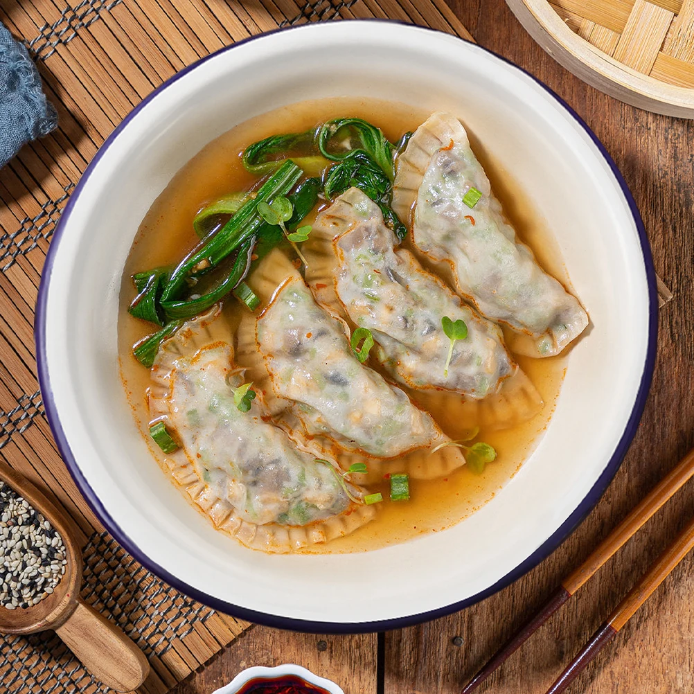 

2Pcs Enamel Bowl Vintage Style Kitchenware Retro Design Food Storage Fruit Snack Dessert Holder Enamel Bowl