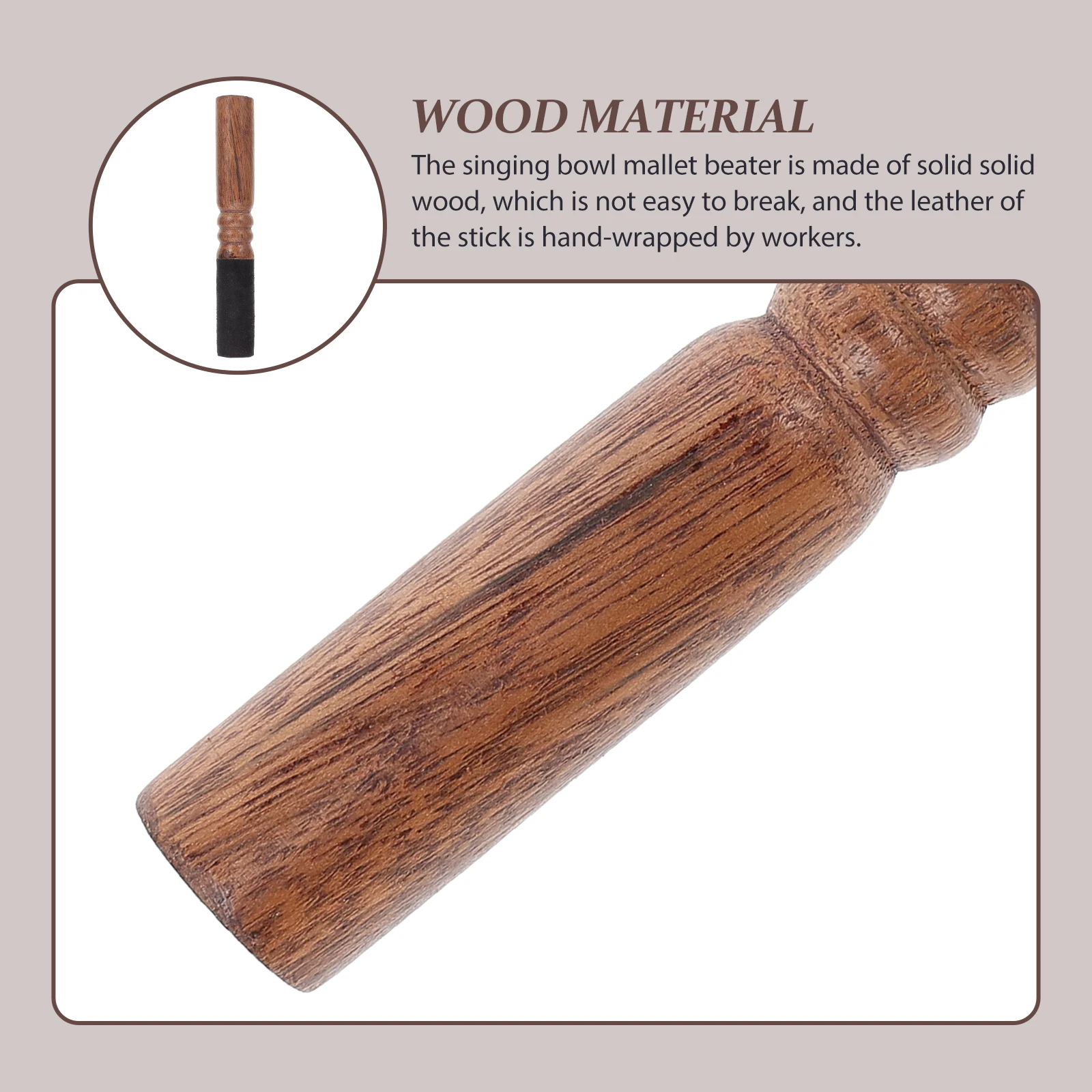 

Premium Singing Bowl Mallet Yoga Meditation Tool Portable Healing Sound Accessory Durable Bowl Stick Lightweight