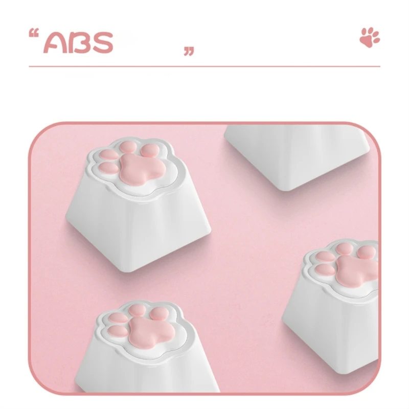 Cat Paw Keycaps for MX Structure Mechanical Keyboards DIY Decoration 24BB