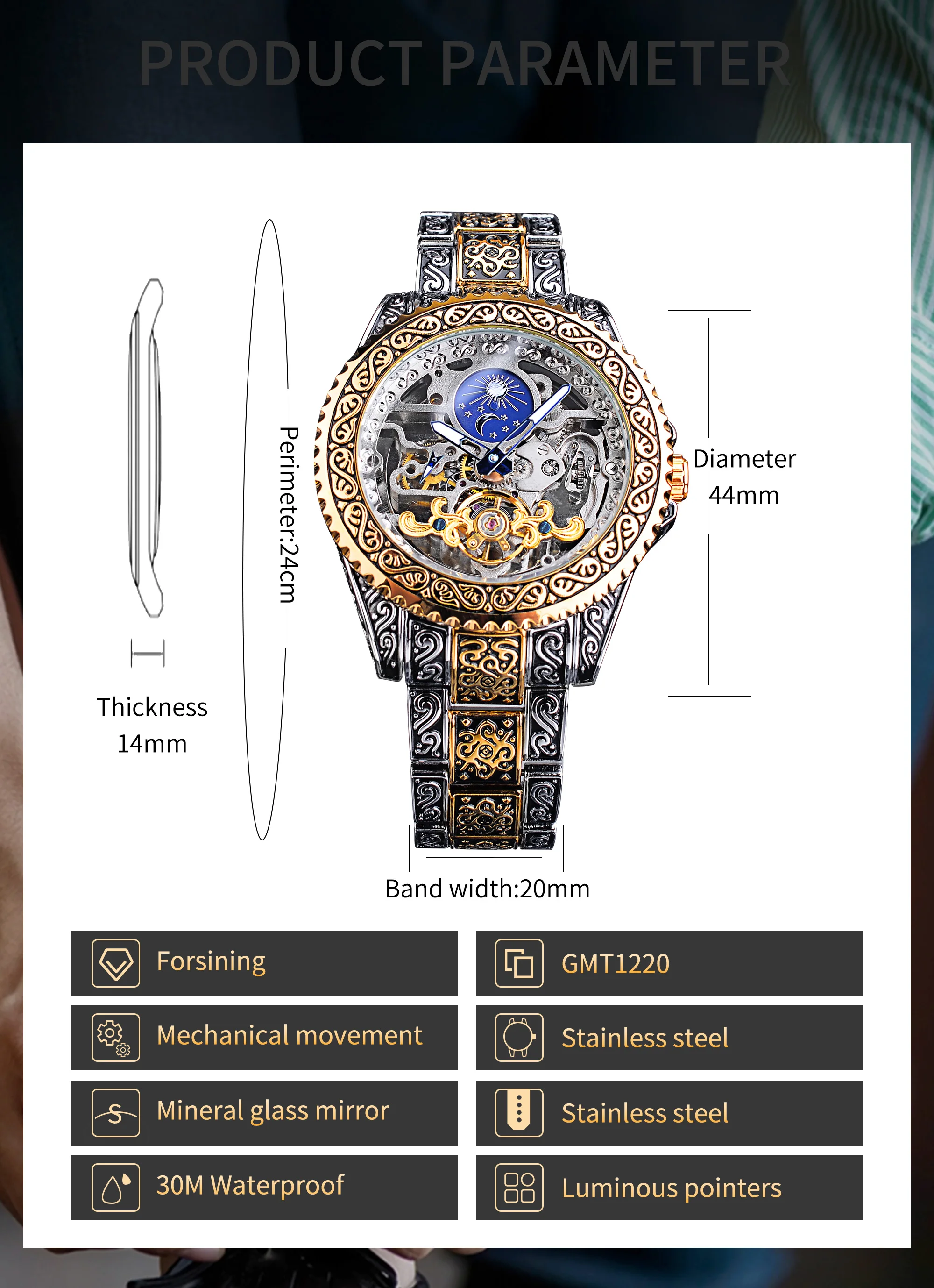 New Forsining Mechanical Watch Men\'s Tourbillon Automatic Watch Luxury Hollow Waterproof New Men\'s Fashion Watch