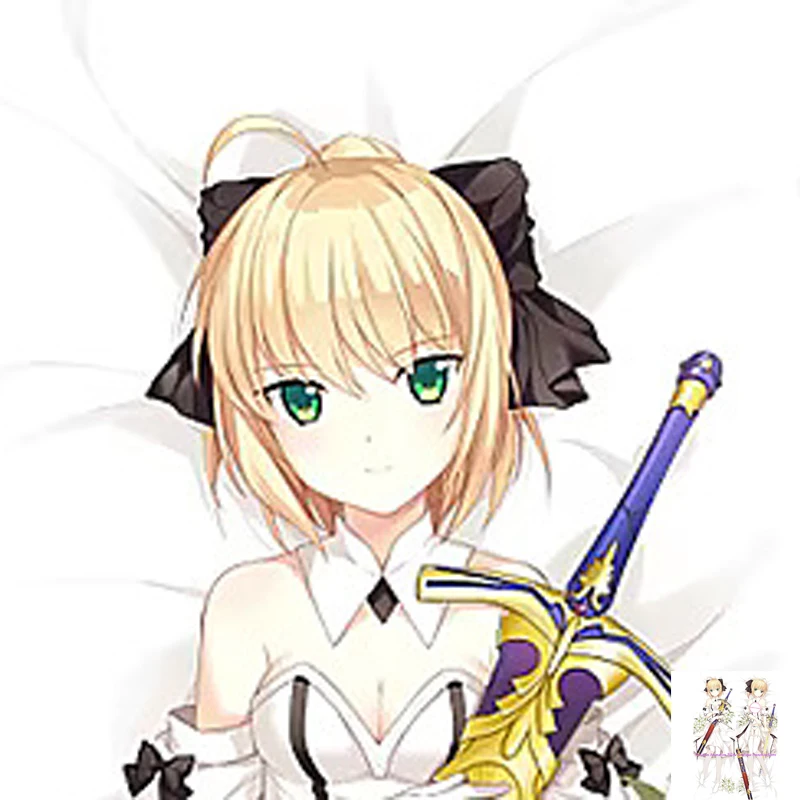 

Anime Dakimakura Pillow Case Saber Sexy and Busty Beautiful Girl Double-Sided Halloween Decoration