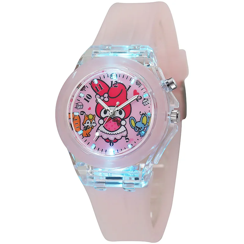 New Sanrio Joint Luminous Children\'s Watch Name Meileti Pudding Dog Student Watch Children\'s Watch Manufacturer Wholesale Toy