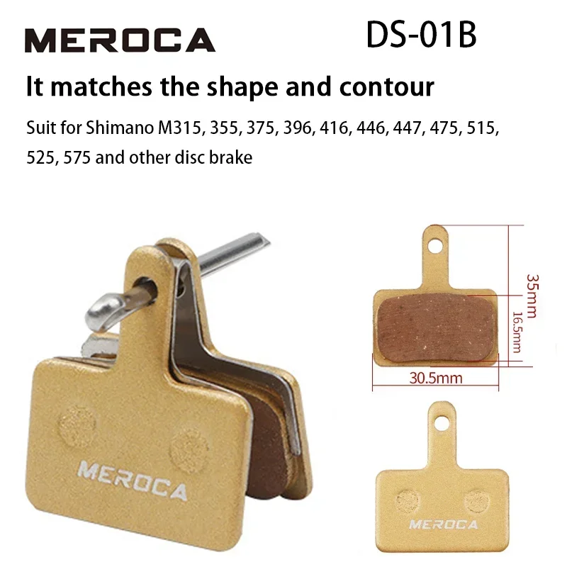 Meroca Bicycle Brake Pads Semi-Metallic MTB Disc Brake Pads for Shimano Type Balatas G01S XTR XT M9000 SLX M7000 M666 M675 M615