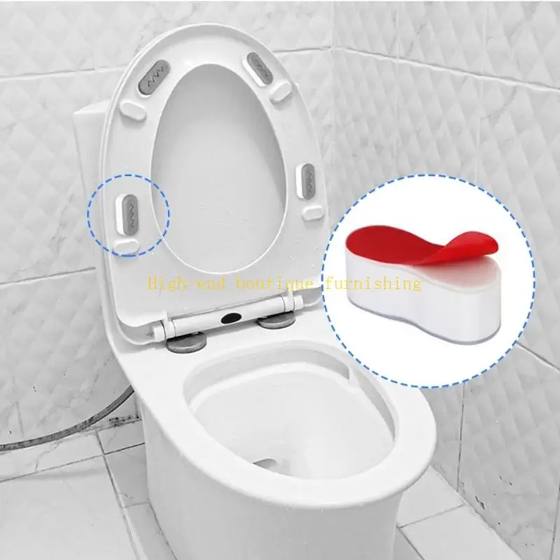 L9NB Toilet Lid Spacers 8 Pack, Gray ABS Replacement Bumper Set for Home Bathroom Toilet Care, Restroom Service, and Replacement