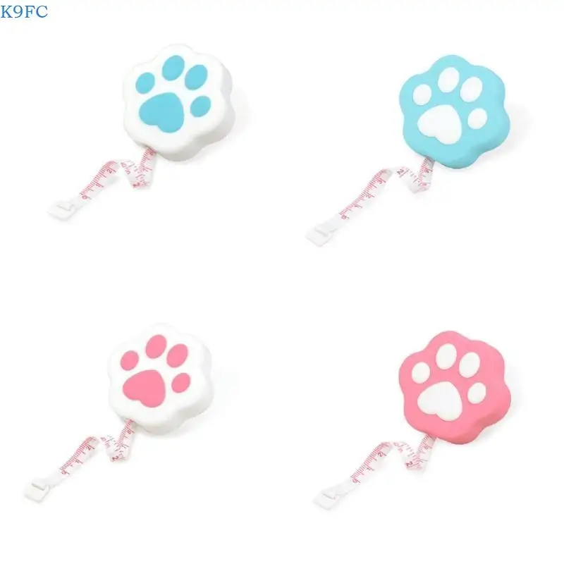 K9FC Lovely Cartoon Retractable Measuring Tape with Lock Pin 100cm/40'' Retractable Body Measuring Tape for Body Measurement