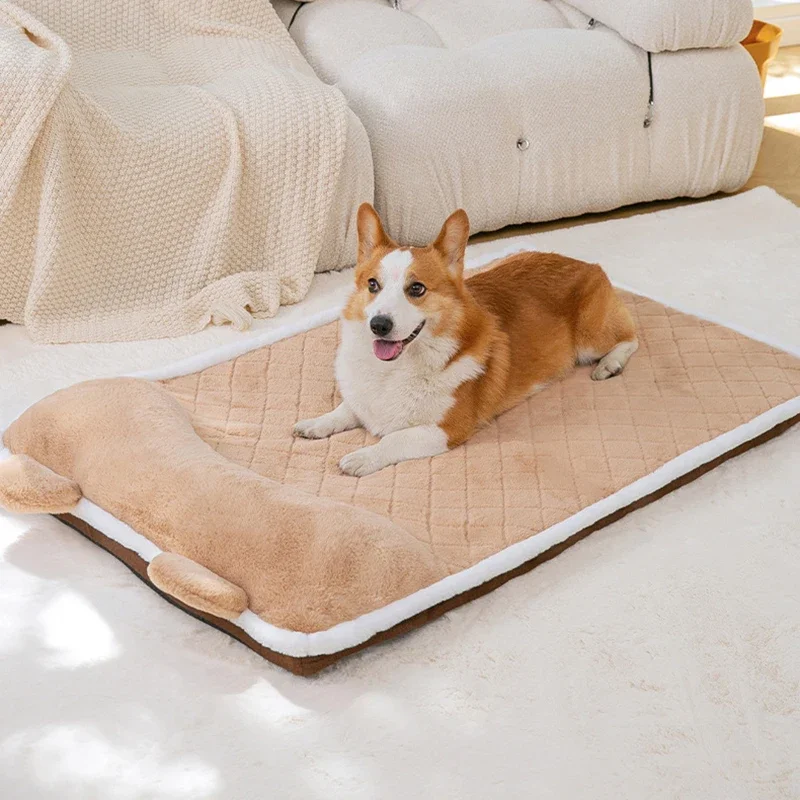 

110CM Luxury Dog Beds for Large Medium Small Dogs Fluffy Cat Bed Orthopedic Memory Foam Four Seasons Pet Couch Mat Dog Supplies