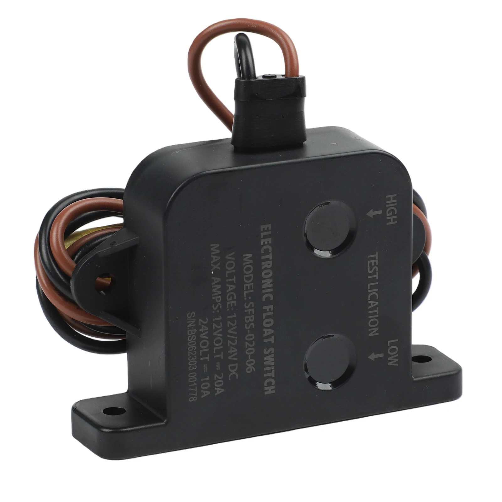 Automatic Water Level Sensor Bilge Float Switch Automatic Pump Activation 20A 10A Current IP67 Waterproof Grade