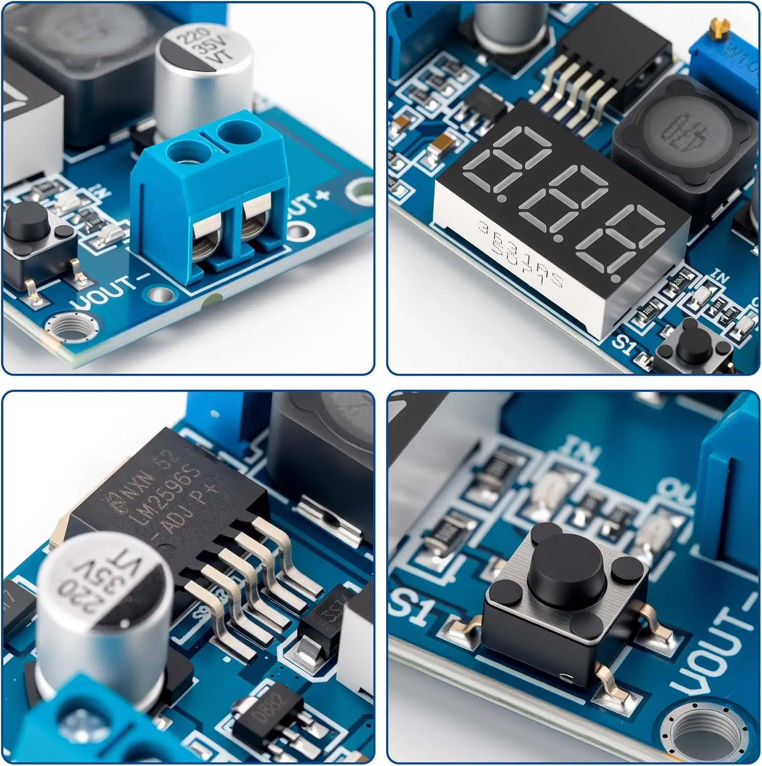 قابل للتعديل LM2596S DC-DC محول فرق الجهد المنخفض الجهد المنظم وحدة الطاقة 36 فولت 24 فولت 12 فولت إلى 5 فولت 2A الجهد استقرار