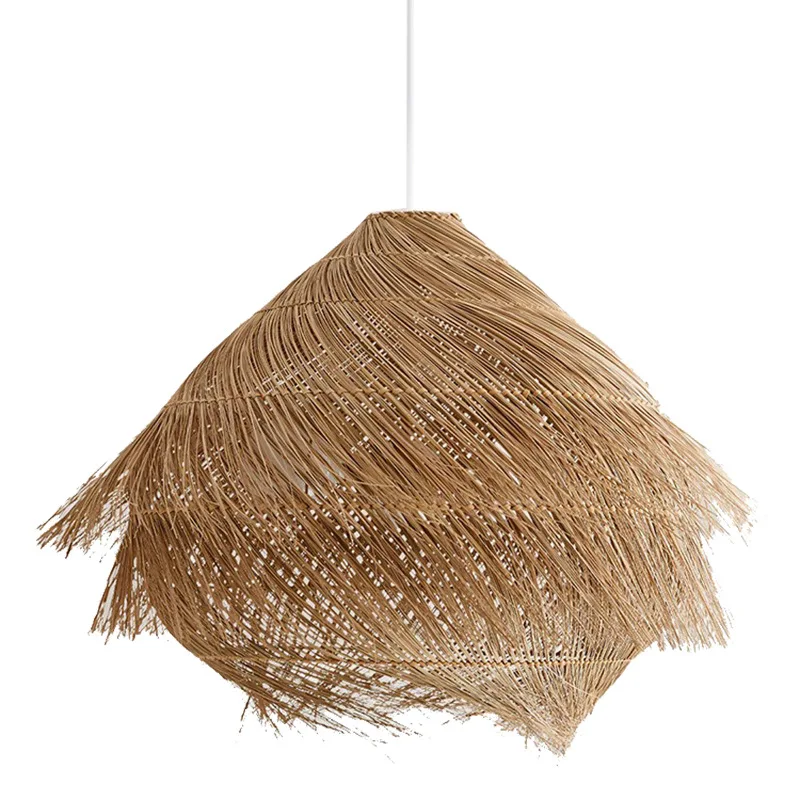 Cross-border exclusive Japanese chandelier designer wabi-sabi style retro rattan chandelier creative personality homestay restau