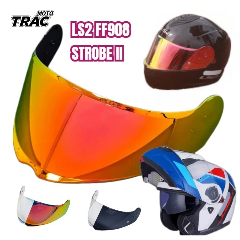 For LS2 FF908 STROBE II Helmet Anti-UV Color Changing Lens, Motorcycle Helmet Visor Para Moto Full Face Helmet
