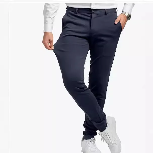 

Popular in spring these fashionable, trendy, pants. They are men's autumn outdoor slim-fit stretch straight-leg sports pants.