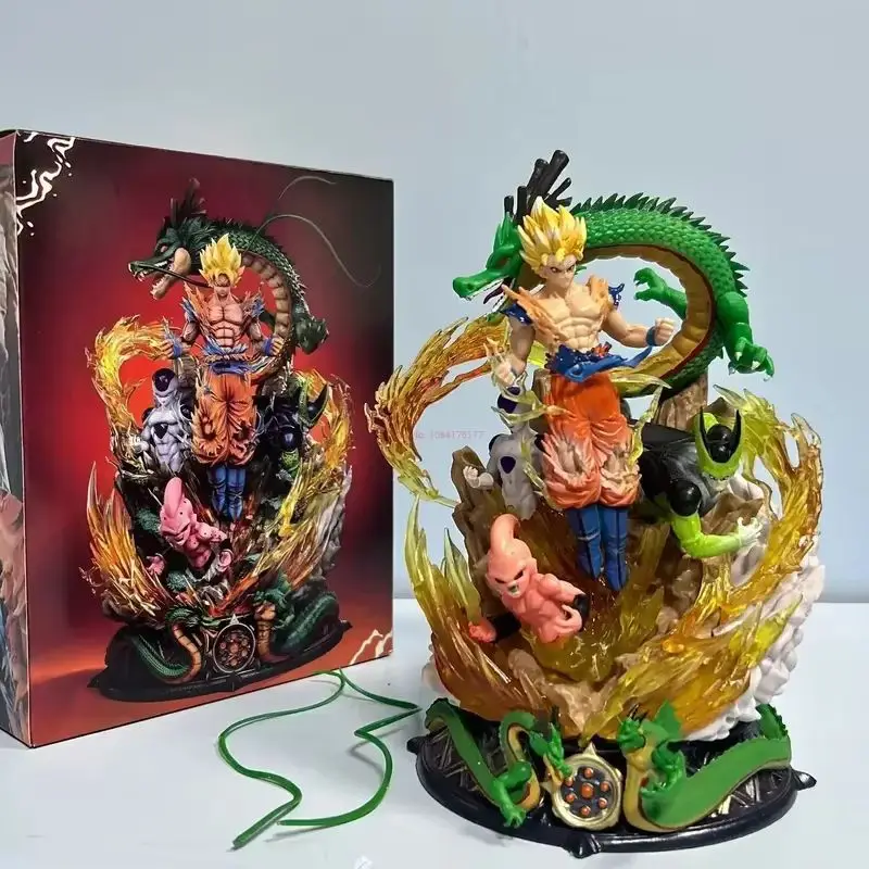 Nuevas figuras de Dragon Ball Z de 23cm, Son Goku Frieza Shenron, figura de Anime, estatua de Super Saiyan Frieza, muñeca modelo de Pvc, regalos de navidad