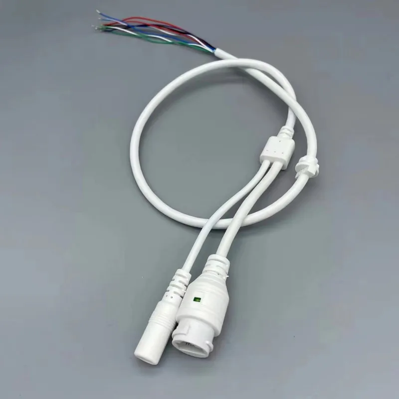 2x CCTV IP network Camera PCB Module weatherpoof video power cable, 60cm long,RJ45 female & DC male connectors with Terminlas