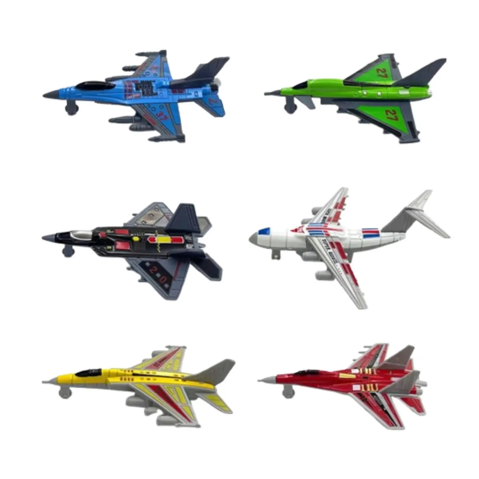 Diecast Alloy PP Aircraft Plane Models Realistic Fighter Jet Educational Toys Multi Color Display Ornaments for Kids