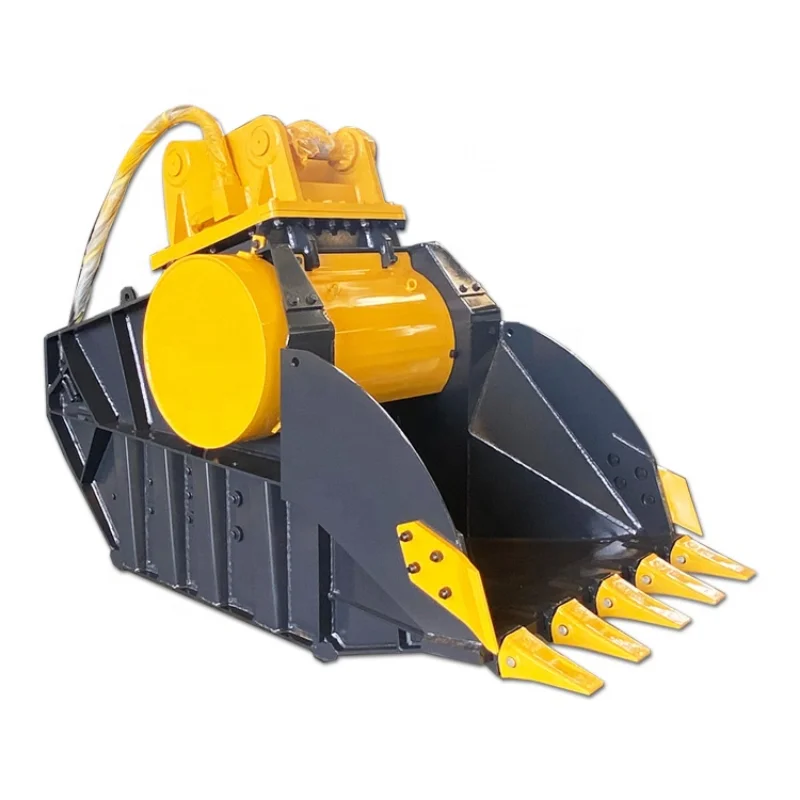 YG 20-40 Ton Construction Machinery Excavator Parts Sand Making Crushing Bucket Excavator Attachment Sand Stone Rock Crushing