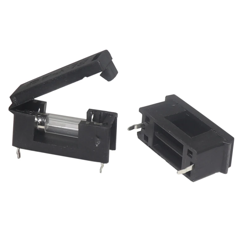 【5Set】 5x20mm Fuse Holder With Cover Chassis/Panel Mount BLX-A Black For PCB Board S08 Drop ship