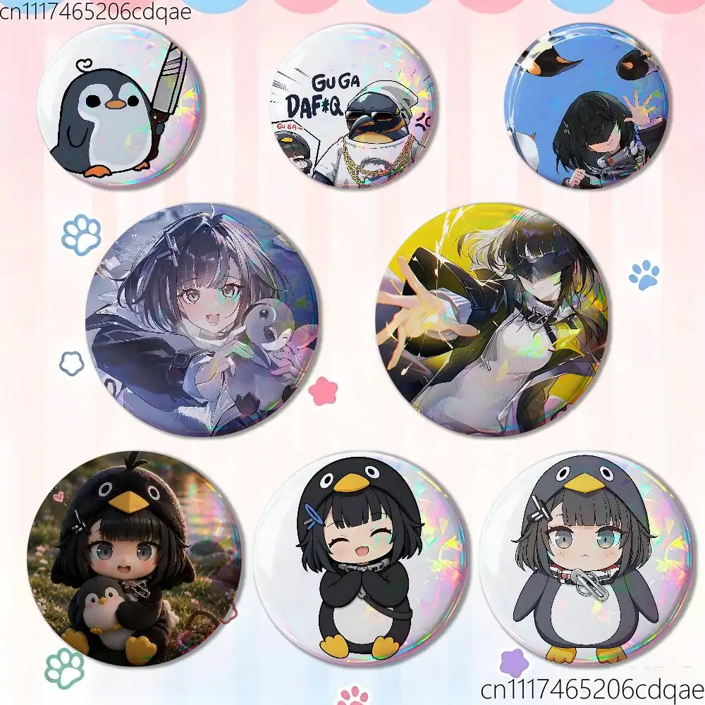 G-Gugugaga P-Penguin meme Badges Button Round Creative Pin Brooch Badge Bag Decor Accessories Fans Collect Friends Gifts