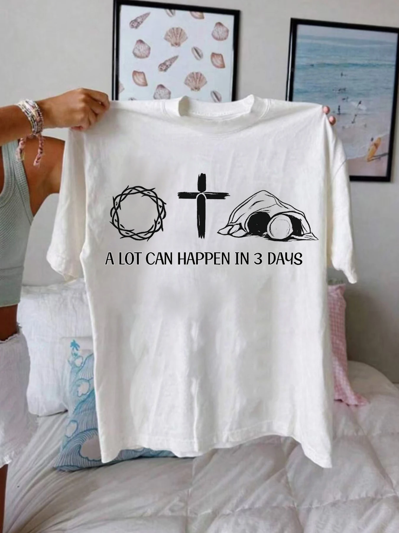 

【WZM1021122】Женская футболка больших размеров с креативным принтом, летняя повседневная уличная модная женская футболка с коротким рукавом в стиле Джокер