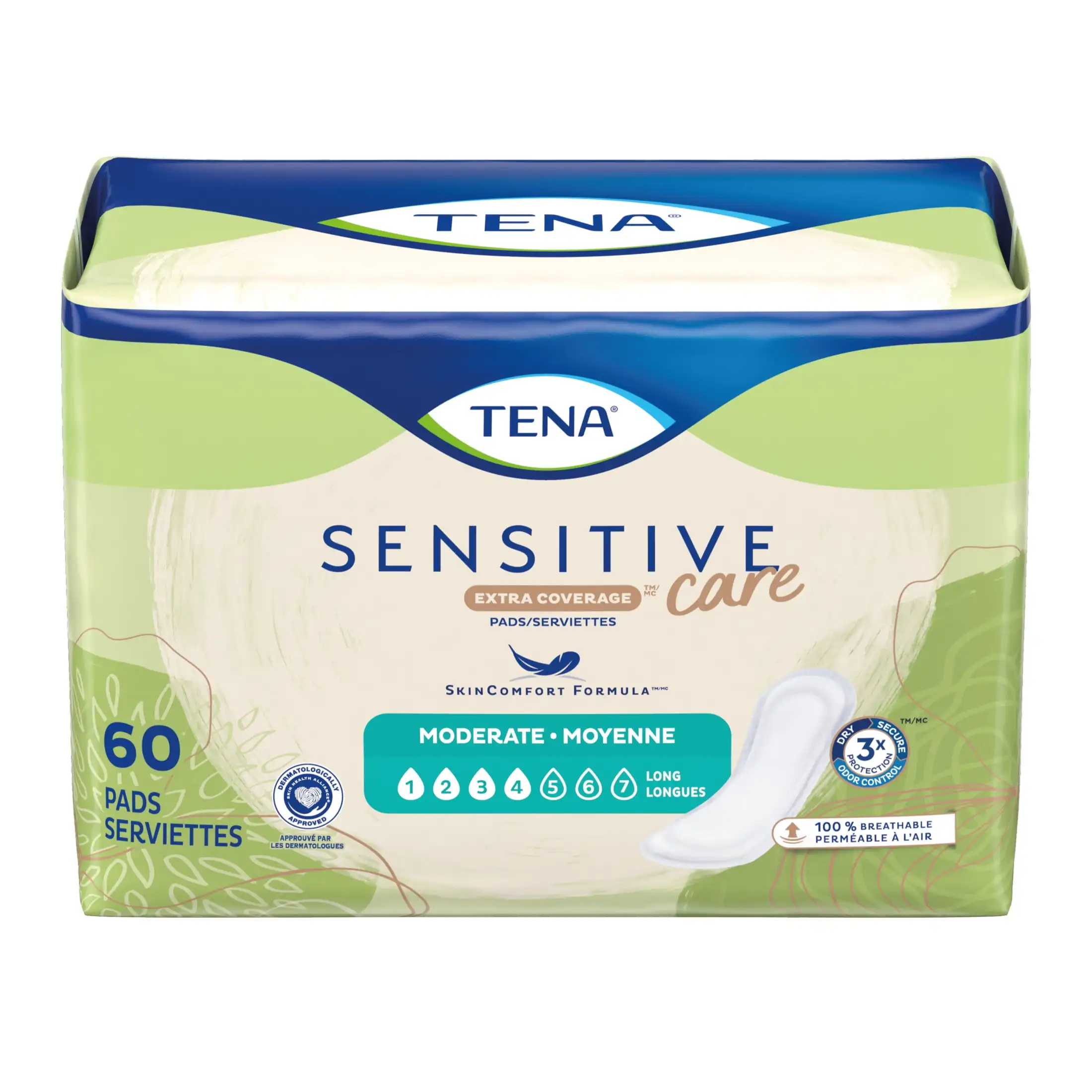 Sensitive Care Copertura extra Tampone per incontinenza lunga moderata, 60 ct