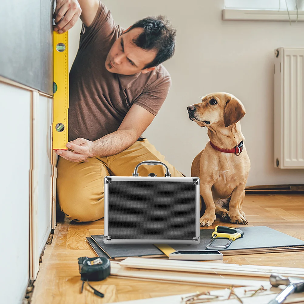 

Aluminium Alloy Multifunctional Toolbox Large Capacity Portable Tool Storage Case Handle DIY Home Office Travel Organizer