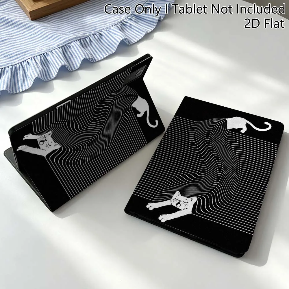 

Line Black Cat Art Hot For Xiaoxin Lenovo Tab Pad K11 K10 M10 P11 3rd Plus Pro Legion Y700 Y900 Gen4 2 Tablet Case Gift