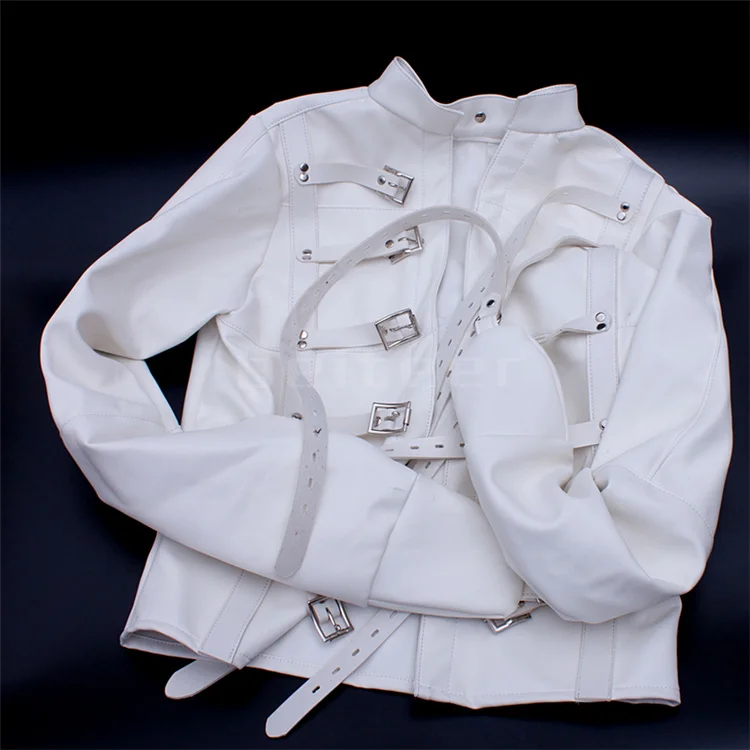 PU Leather Straitjacket BDSM Restraint Body Harness Armbinder Adult Game Straight Jacket Slave Costume Sex Toys for Women
