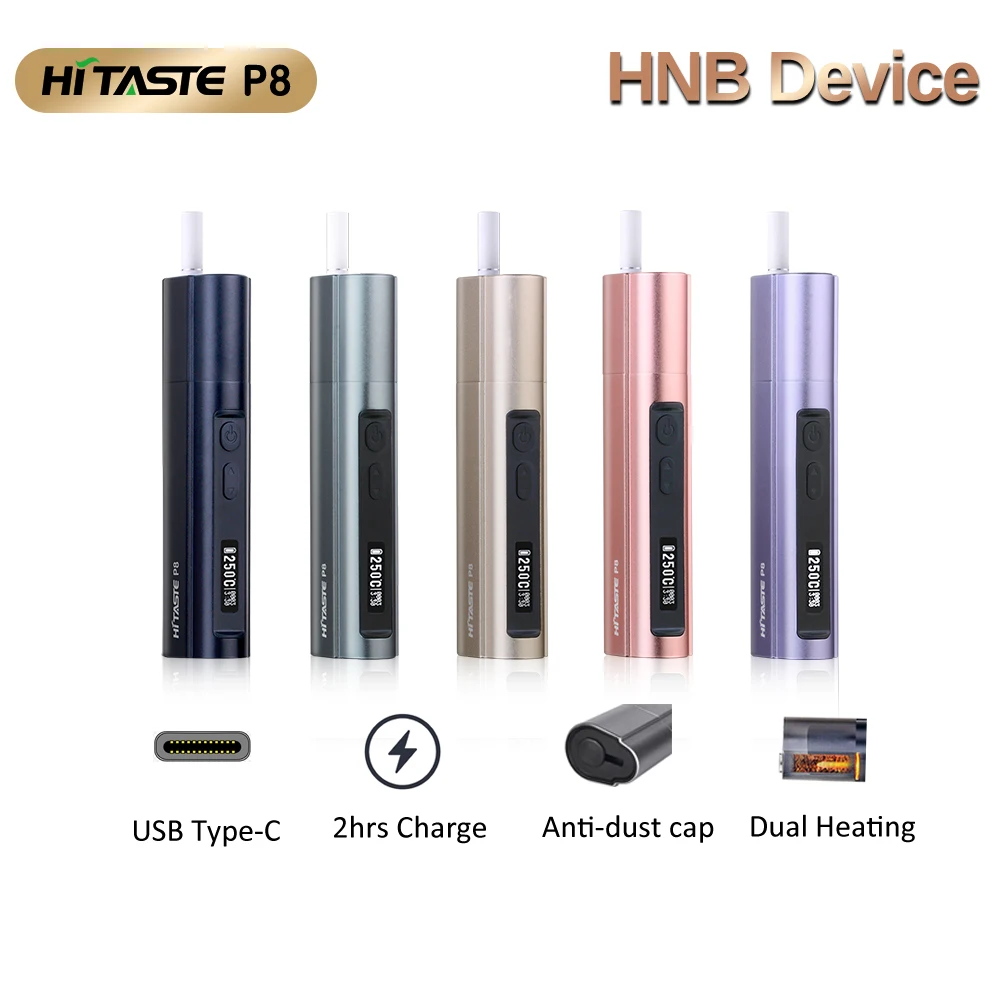 2024 24hrs ship Hitaste P8 device heat stick not burn dual heating system OLED display Compatible 30 icosticks