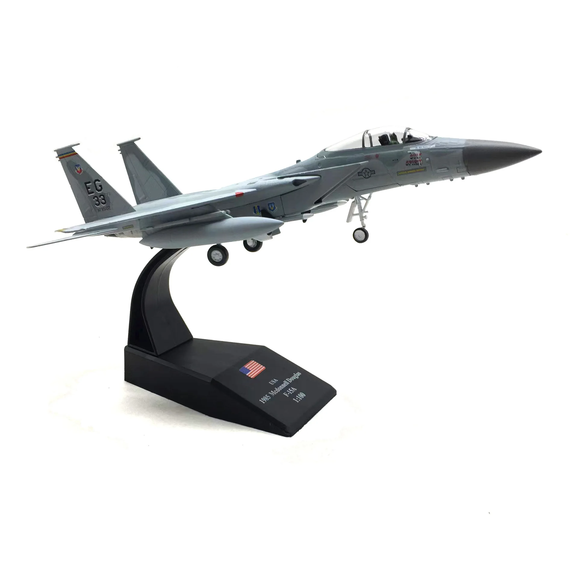 1/100 U.S. F-15C American Eagle Supersonic Fighter Simulation Alloy Aircraft Model Desktop Ornaments Gifts