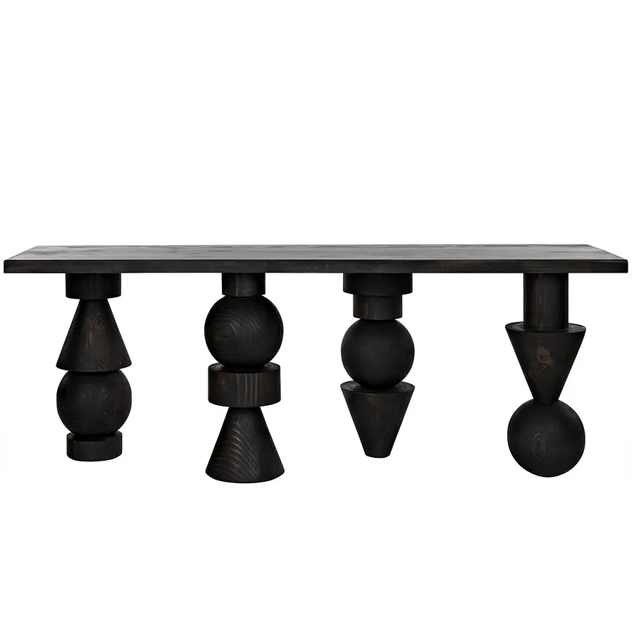 Creative Entrance  Table  Solid Wood Dining Table Black Conference