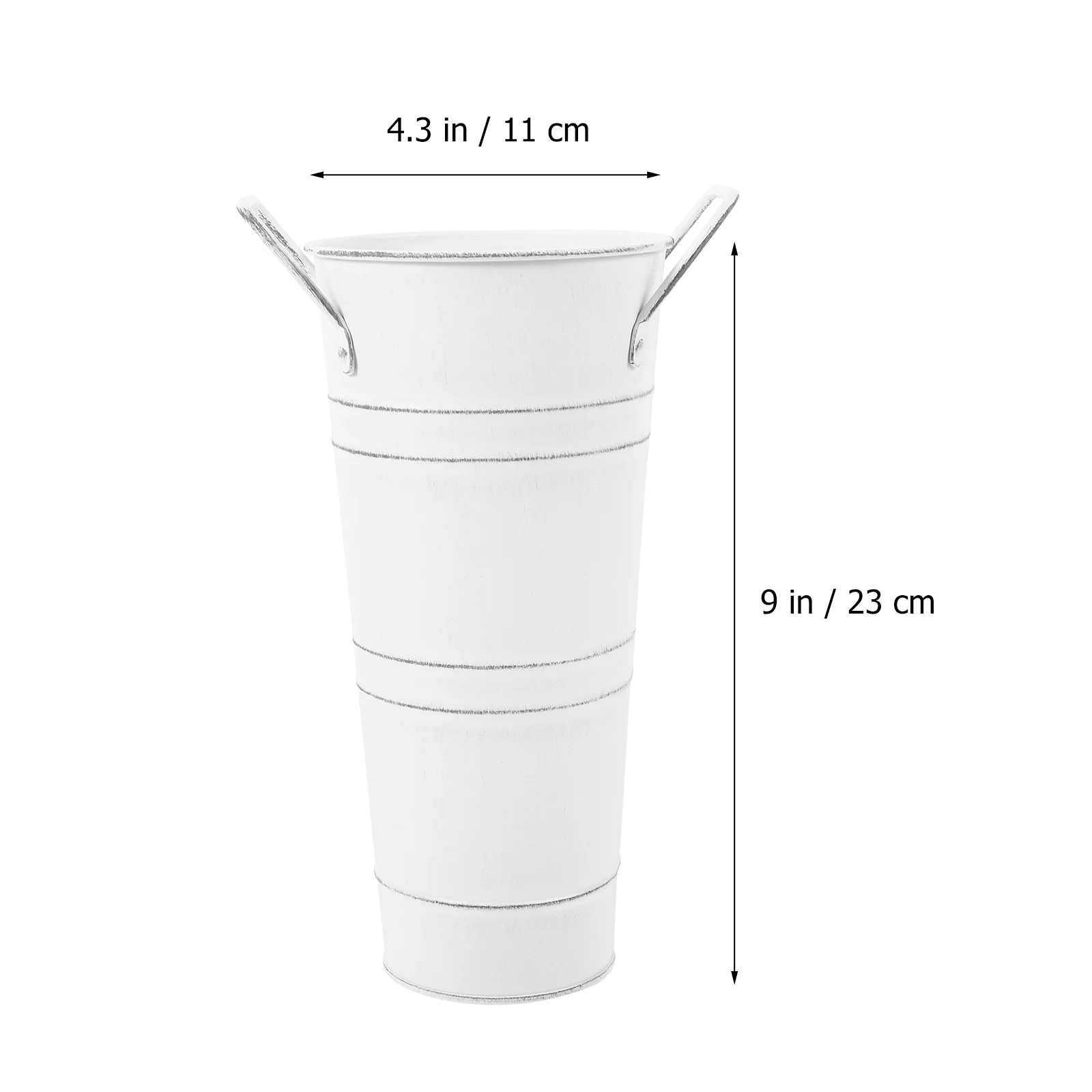 

Alipis Black Iron Umbrella Stand Flower Pot Vase Bucket Decorative Round Holder French Style Iron Basket Container for Decor