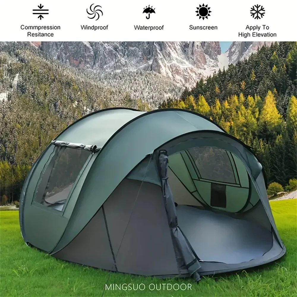 

Outdoor camping tent, camping travel, rainproof and sunproof, fully automatic quick-opening portable boat-shaped tent