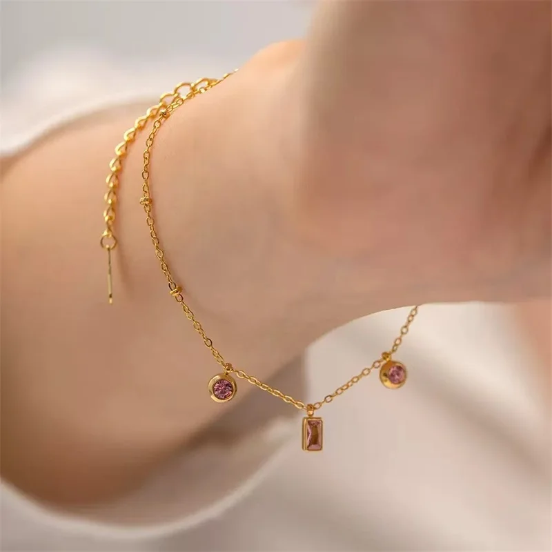 GANPUP 316L Edelstahl Goldfarben Sterne Halskette Armband Set für Frauen Statement Metall Textur Wasserdichter Schmuck Geschenk – Detail 10