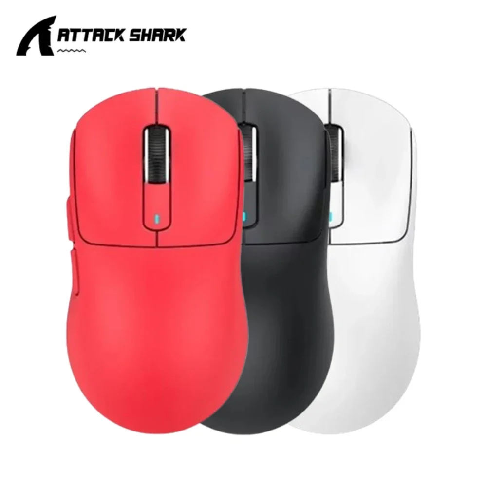 Attack Shark X3 Pro Wireless Mouse Tri Mode 4k Reciver Paw3395 Gaming Mouse Long Battery Life E-sports Mice Pc Gamer Accessories