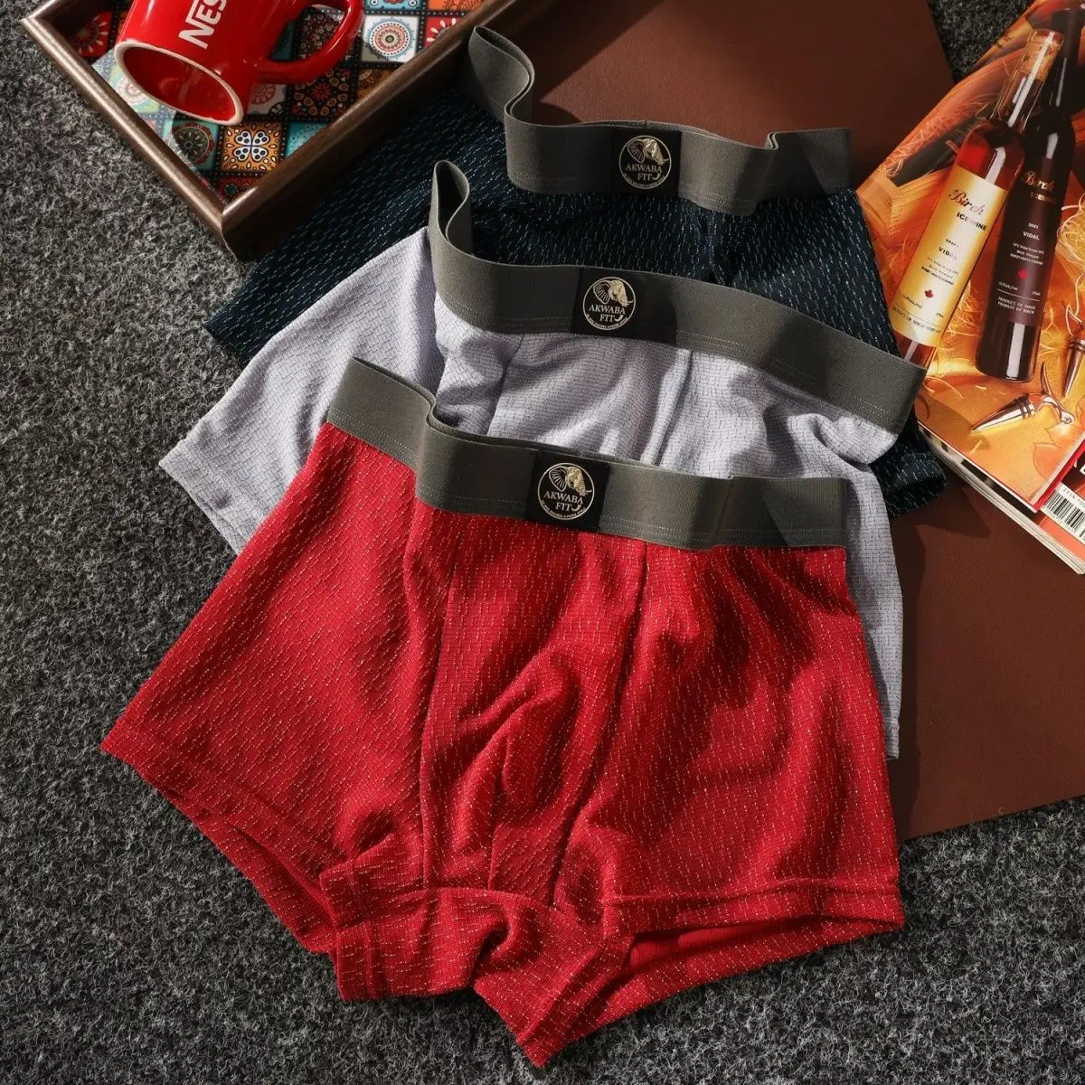 

Men Underwear Advanced texture BoxerShorts Hombre Panties Man Breathable Underpants Sexy Sports Comfort Male Boxers minimalist