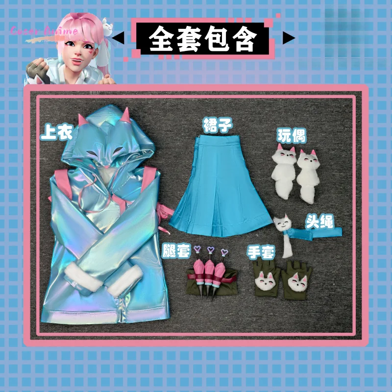 Game Overwatch Kiriko Cosplay Costume Uniform Halloween Carnival Party Christmas Play Role Clothes Clothing for Women