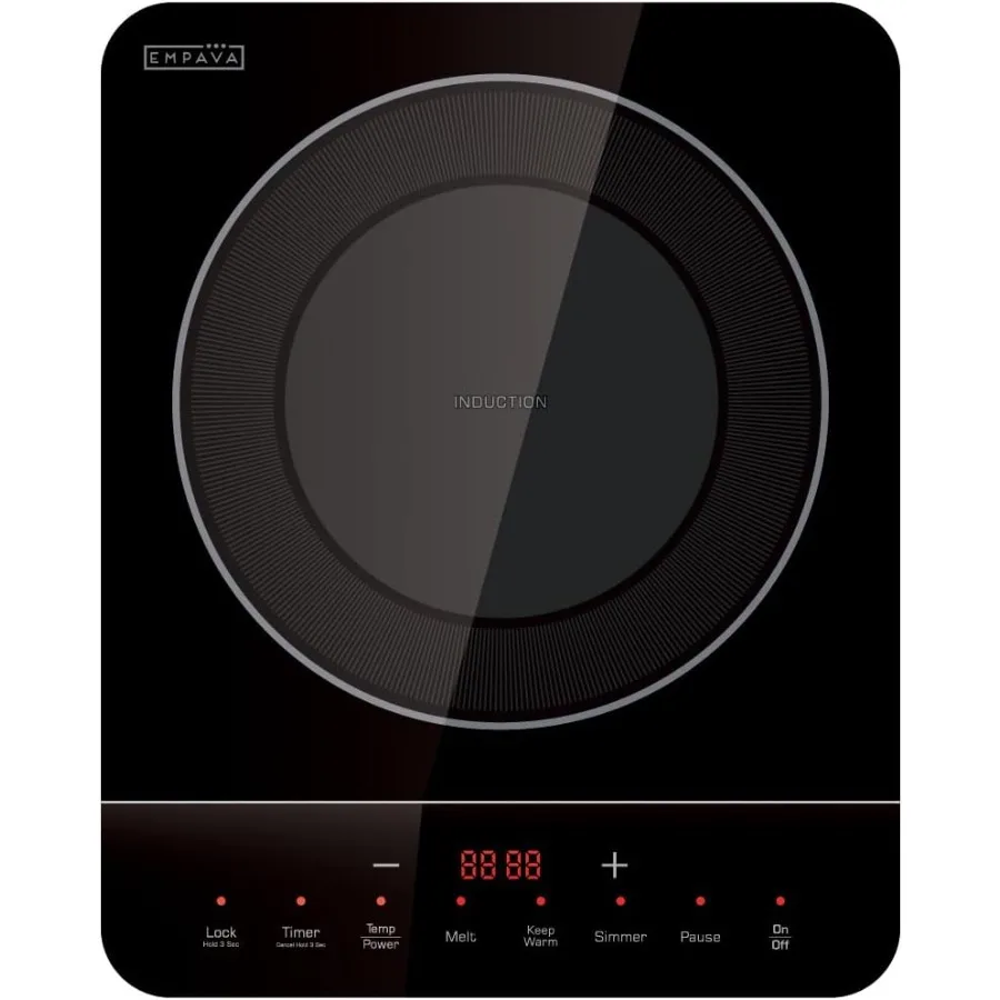 

Portable Induction Hot Plate Cooktop Countertop Electric Stove with Single Burner 3 Preset Modes Shatterproof Glass Top 110120V